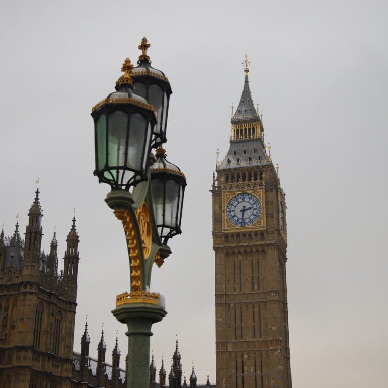 Big Ben and a Victorian lamp-post